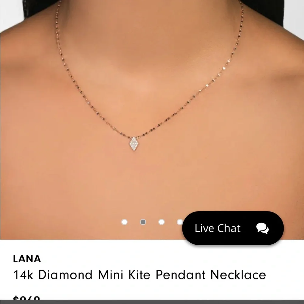 LANA
14k Diamond Mini Kite Pendant Necklace - Picture 2 of 8